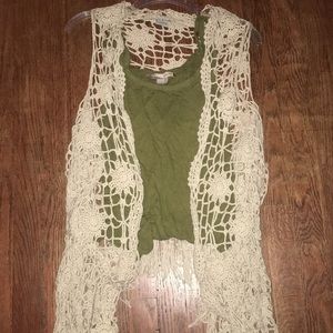BoHo Cream Detail Cardigan